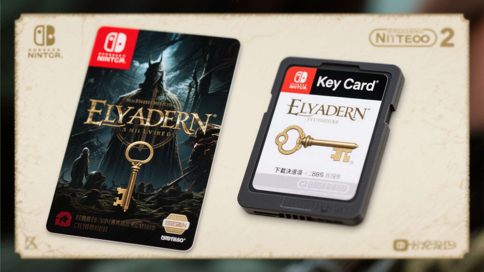 值得注意的是，NS2版《艾尔登法环》采用的是钥匙卡（Key&nbsp;Card）形式，而非